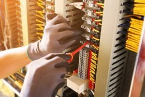 Electrical terminal in junction box and service by technician
