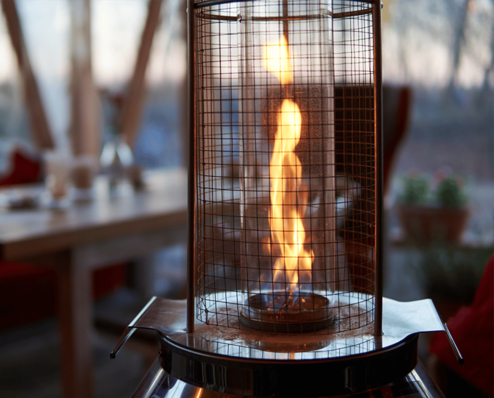 Gas flame heater