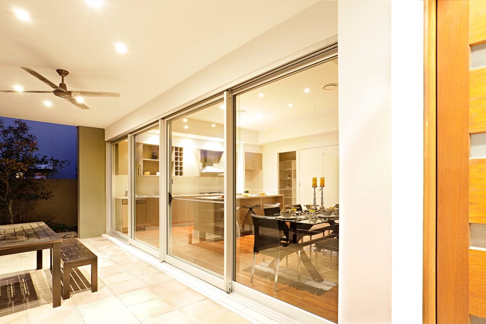 apartment with glass doors and patio